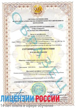 Образец сертификата соответствия Истра Сертификат OHSAS 18001